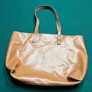 Lula Dharma brown leather tote.